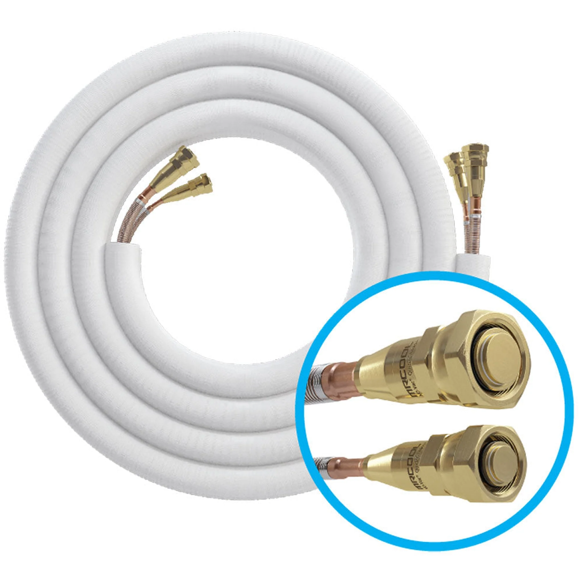 MRCOOL 15 ft. Pre-Charged 3/8" x 3/4" No-Vac Quick Connect Line Set for Gen 2 Central Ducted and VersaPro Series, NV15-3834-O - Image 6