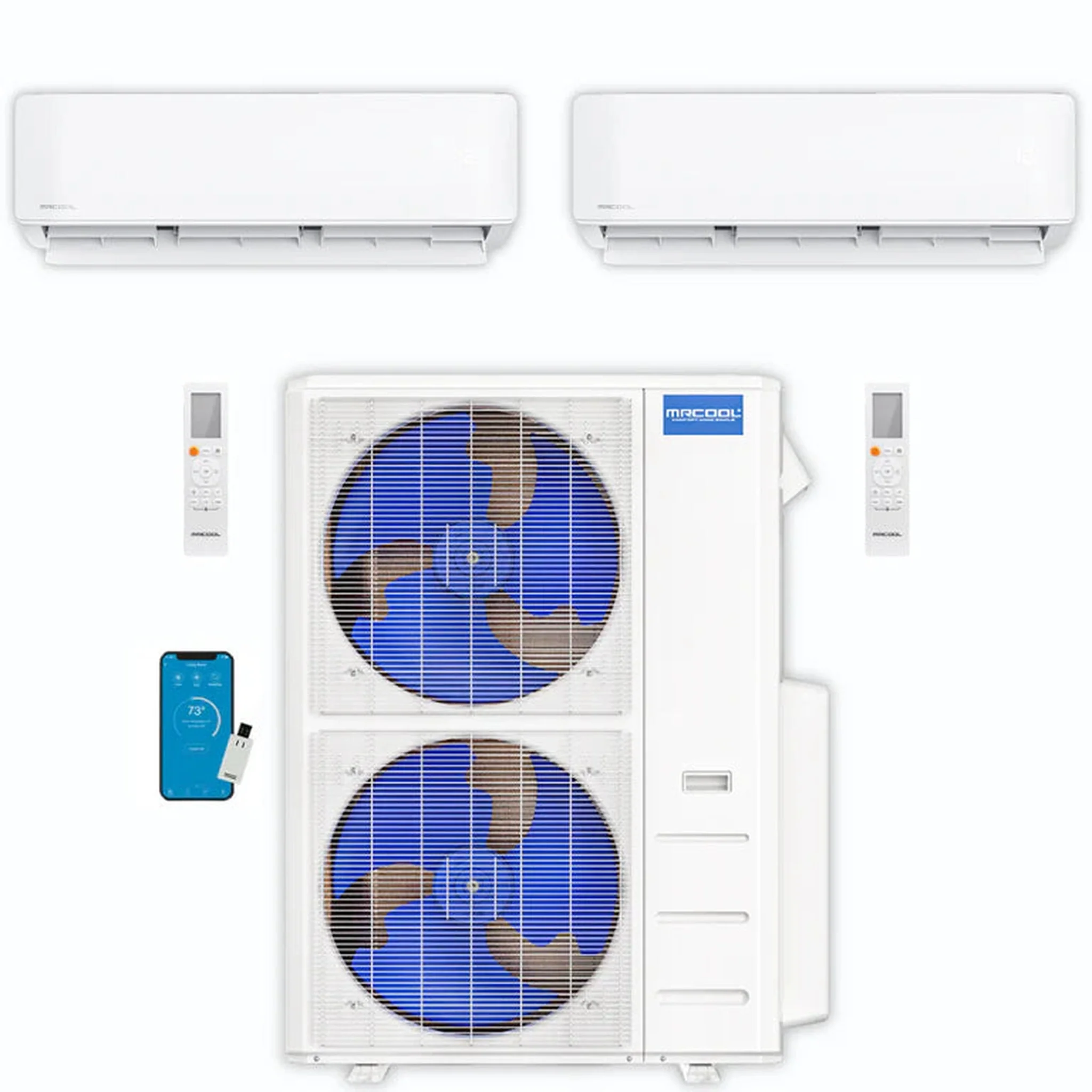 MRCOOL DIY 5th Gen 2-Zone 36,000 BTU Ductless Mini Split Air Conditioner & Heat Pump (12K+24K), DIY2-B-48HP1224